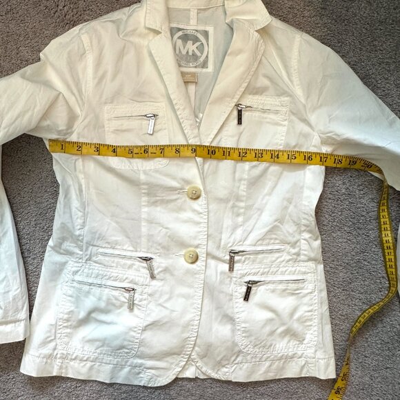 MICHAEL KORS | Women’s Jacket Top | White | Size: 4P - Picture 5 of 10